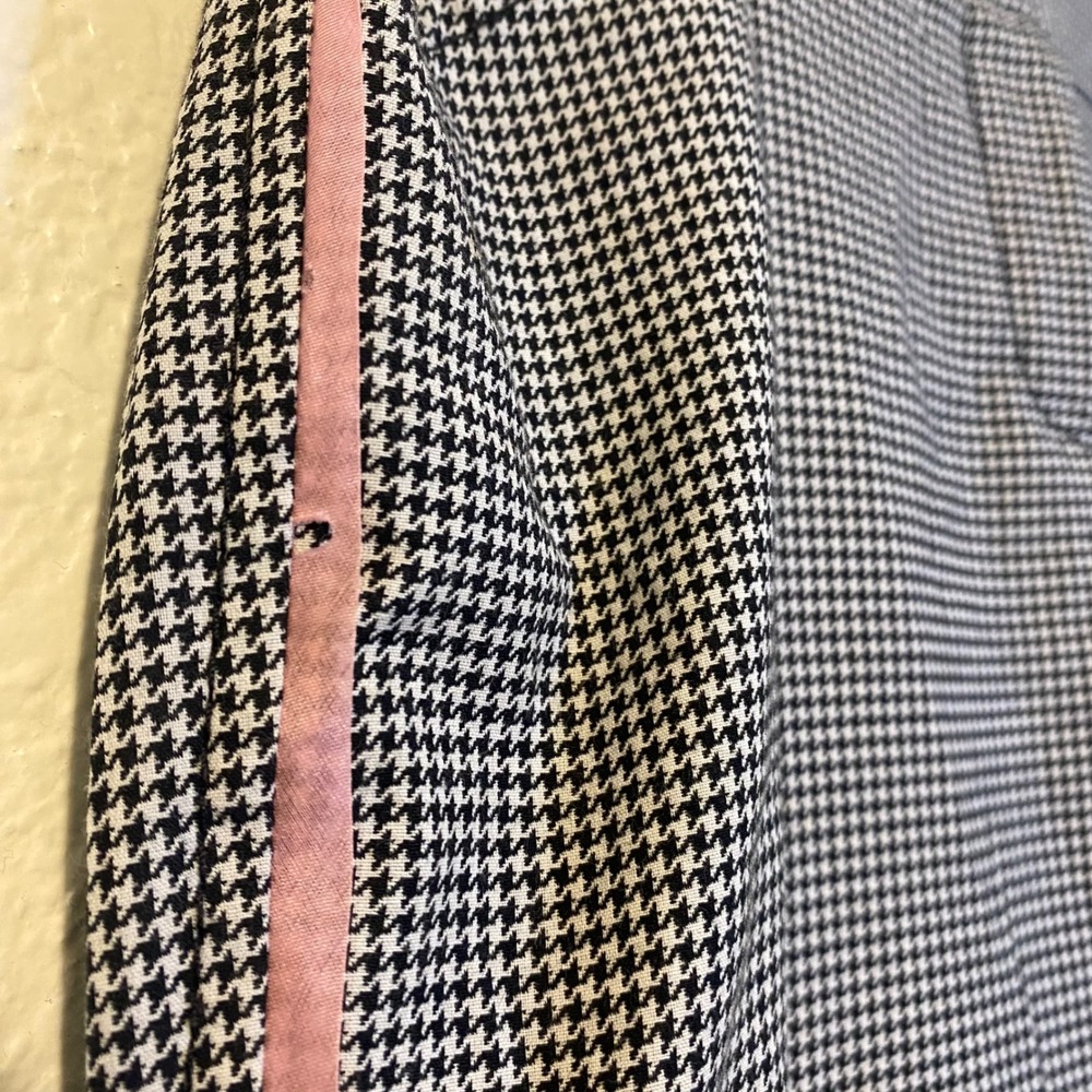 DOLCE & GABBANA Houndstooth Tailored Pants Womens Size 40 Pink Stripe Detail - Picture 2 of 10